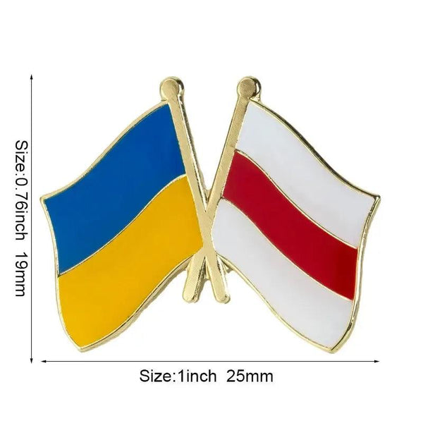 Ukraine Friendship Flag Lapel Pin Collection - Enamel Pin Flag