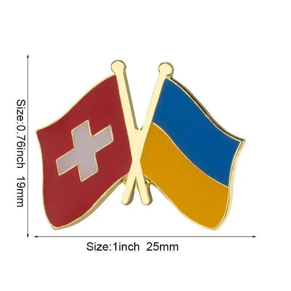 Ukraine Friendship Flag Lapel Pin Collection - Enamel Pin Flag