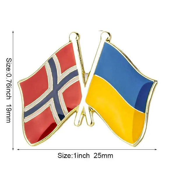 Ukraine Friendship Flag Lapel Pin Collection - Enamel Pin Flag