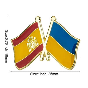 Ukraine Friendship Flag Lapel Pin Collection - Enamel Pin Flag