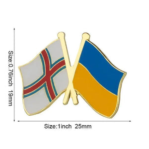 Ukraine Friendship Flag Lapel Pin Collection - Enamel Pin Flag