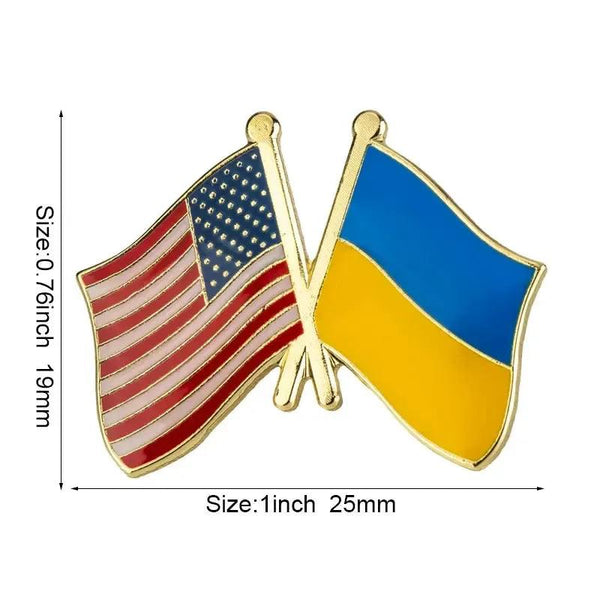 Ukraine Friendship Flag Lapel Pin Collection - Enamel Pin Flag