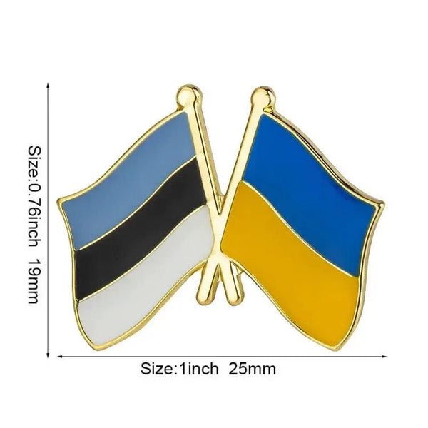Ukraine Friendship Flag Lapel Pin Collection - Enamel Pin Flag