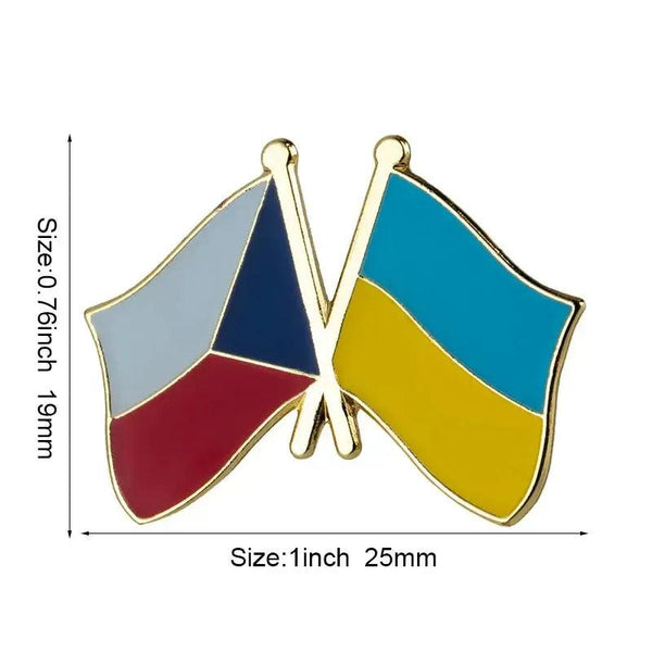 Ukraine Friendship Flag Lapel Pin Collection - Enamel Pin Flag