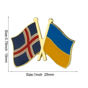 Ukraine Friendship Flag Lapel Pin Collection - Enamel Pin Flag