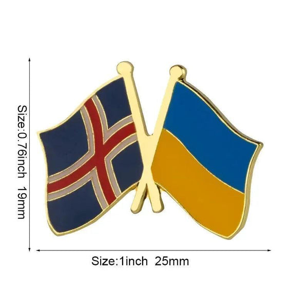 Ukraine Friendship Flag Lapel Pin Collection - Enamel Pin Flag