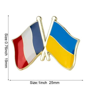 Ukraine Friendship Flag Lapel Pin Collection - Enamel Pin Flag