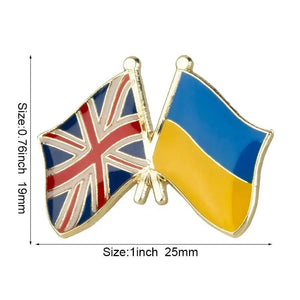 Ukraine Friendship Flag Lapel Pin Collection - Enamel Pin Flag
