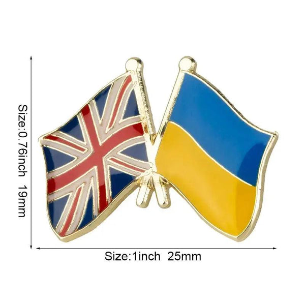 Ukraine Friendship Flag Lapel Pin Collection - Enamel Pin Flag