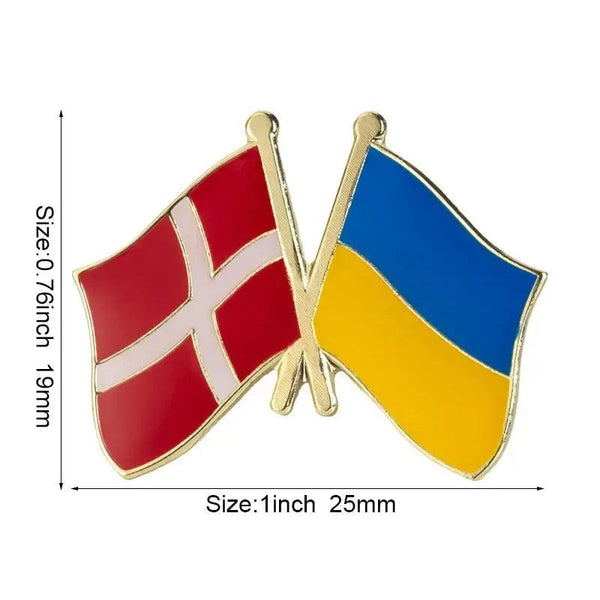 Ukraine Friendship Flag Lapel Pin Collection - Enamel Pin Flag