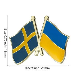 Ukraine Friendship Flag Lapel Pin Collection - Enamel Pin Flag
