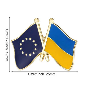 Ukraine Friendship Flag Lapel Pin Collection - Enamel Pin Flags