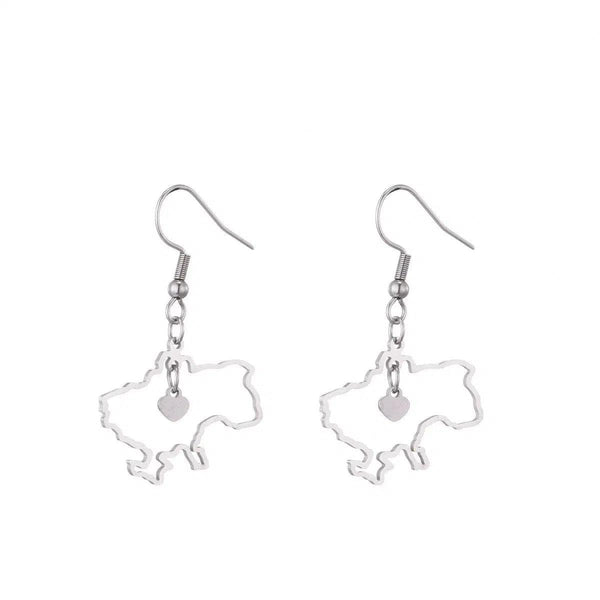 Ukraine Map Earrings Collection