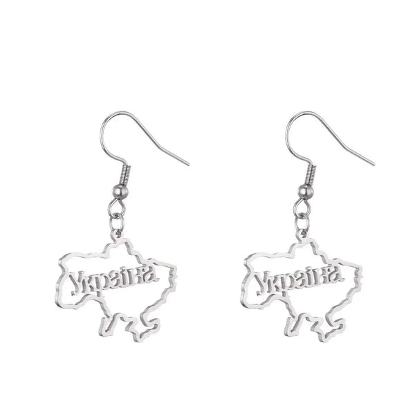 Ukraine Map Earrings Collection