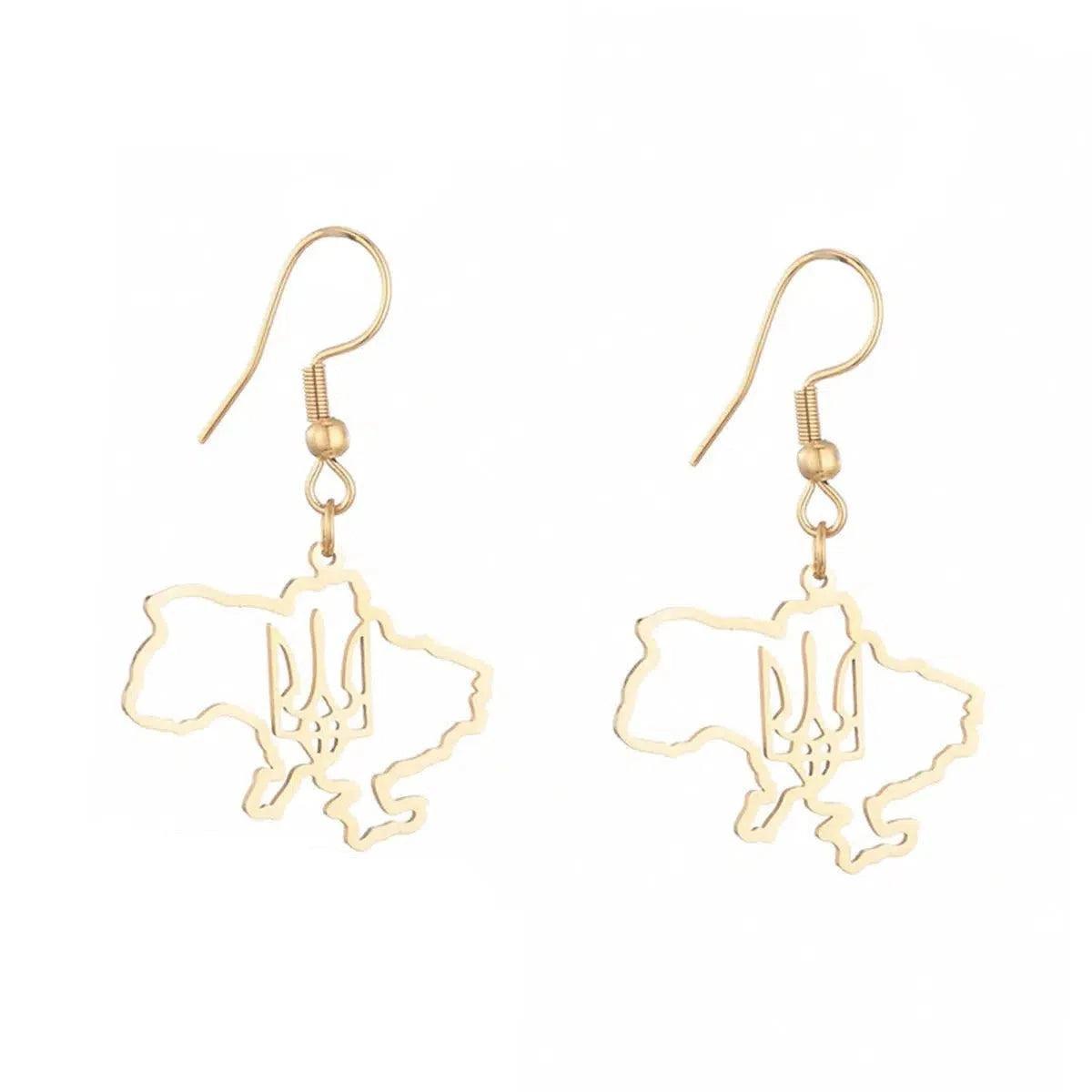 Ukraine Map Earrings Collection