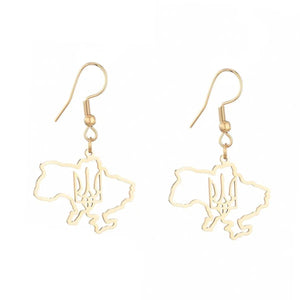 Ukraine Map Earrings Collection