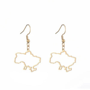 Ukraine Map Earrings Collection