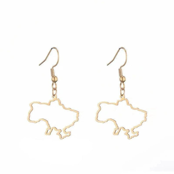 Ukraine Map Earrings Collection