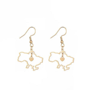 Ukraine Map Earrings Collection