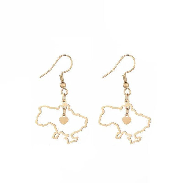 Ukraine Map Earrings Collection