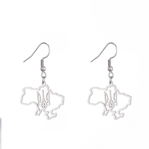 Ukraine Map Earrings Collection