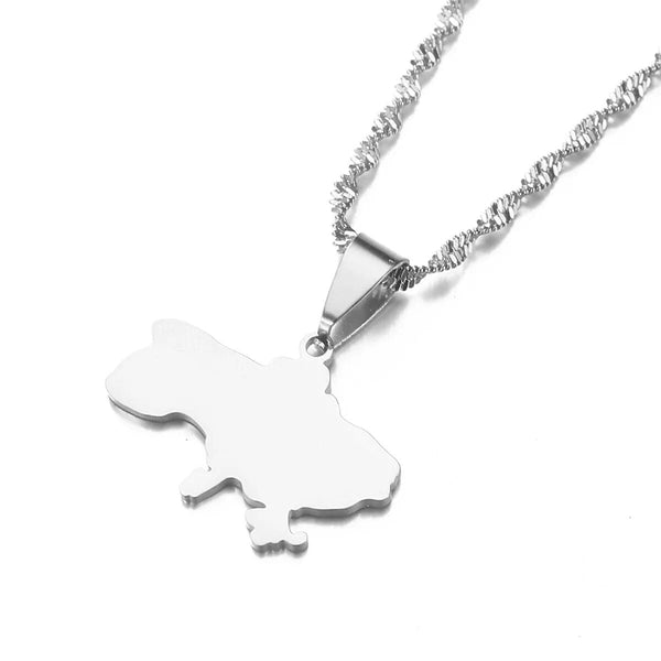 Ukraine Map Necklace