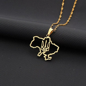 Ukraine Map Necklace Collection