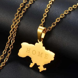 Ukraine Map Necklace Collection