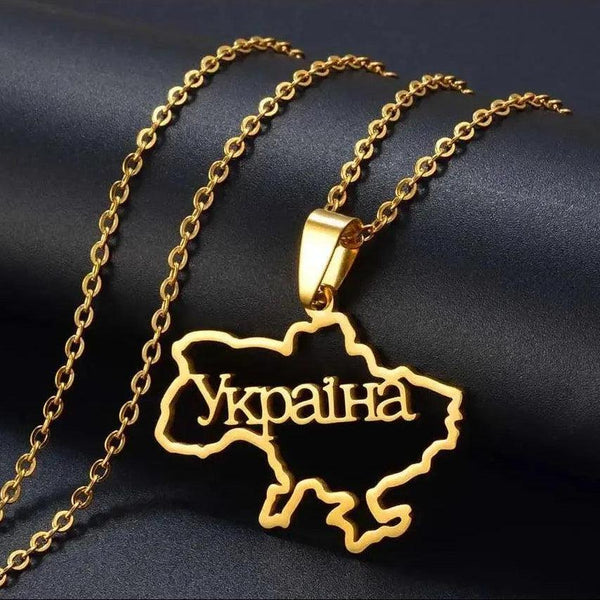Ukraine Map Necklace Collection