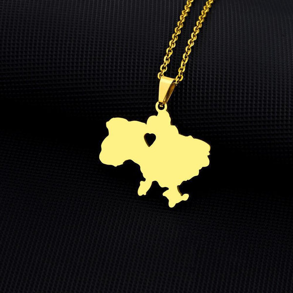 Ukraine Map Necklace Collection