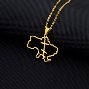 Ukraine Map Necklace Collection