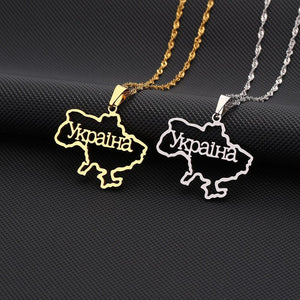 Ukraine Map Necklace Collection