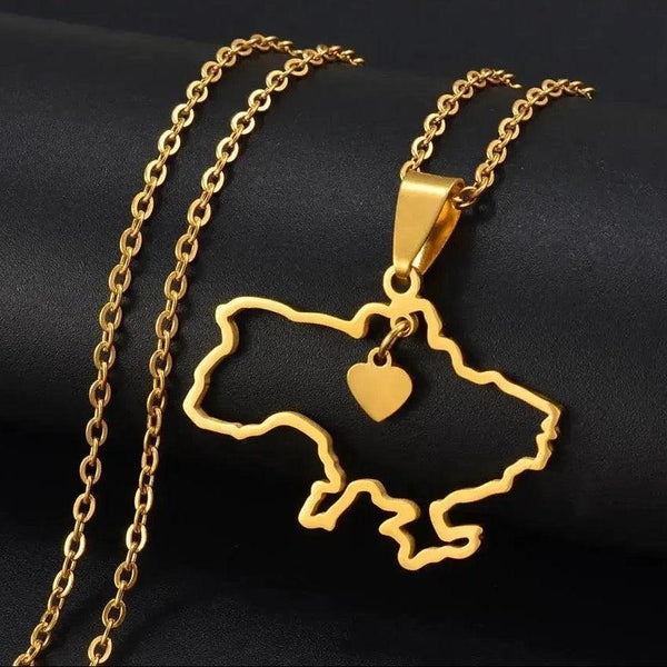 Ukraine Map Necklace Collection
