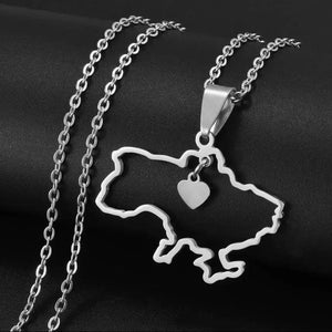 Ukraine Map Necklace Collection