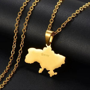 Ukraine Map Necklace Collection