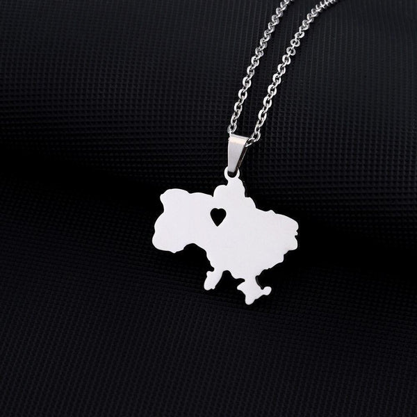 Ukraine Map Necklace Collection