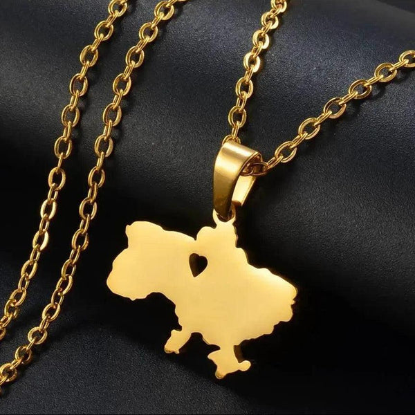 Ukraine Map Necklace Collection