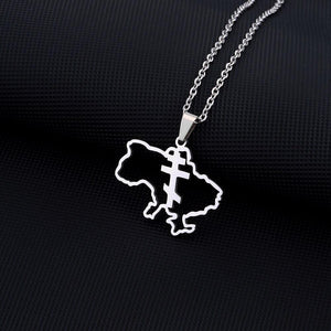 Ukraine Map Necklace Collection