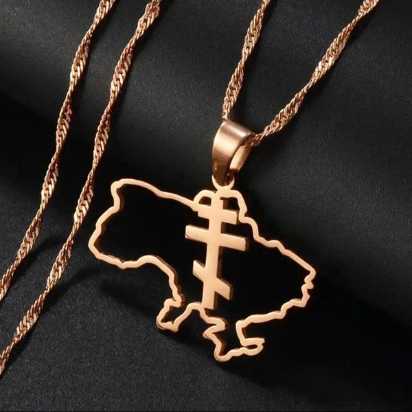 Ukraine Map Necklace Collection