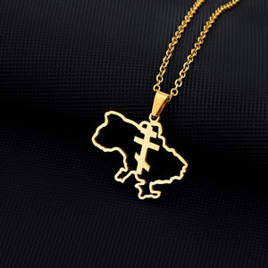 Ukraine Map Necklace Collection