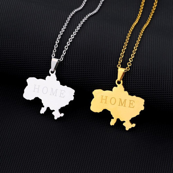 Ukraine Map Necklace Collection