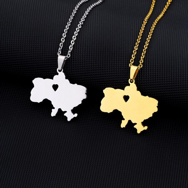 Ukraine Map Necklace Collection