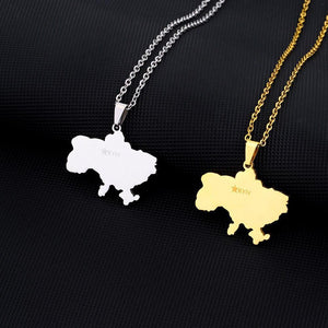 Ukraine Map Necklace Collection