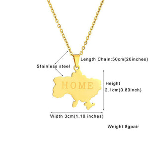 Ukraine Map Necklace Collection