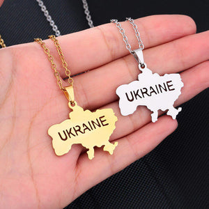 Ukraine Map Necklace Collection