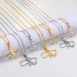 Ukraine Map Necklace Collection