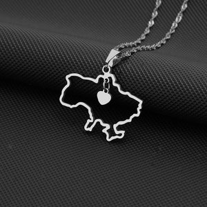 Ukraine Map Necklace Collection