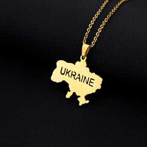 Ukraine Map Necklace Collection