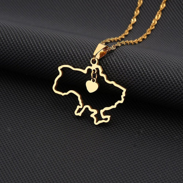 Ukraine Map Necklace Collection