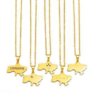 Ukraine Map Necklace Collection